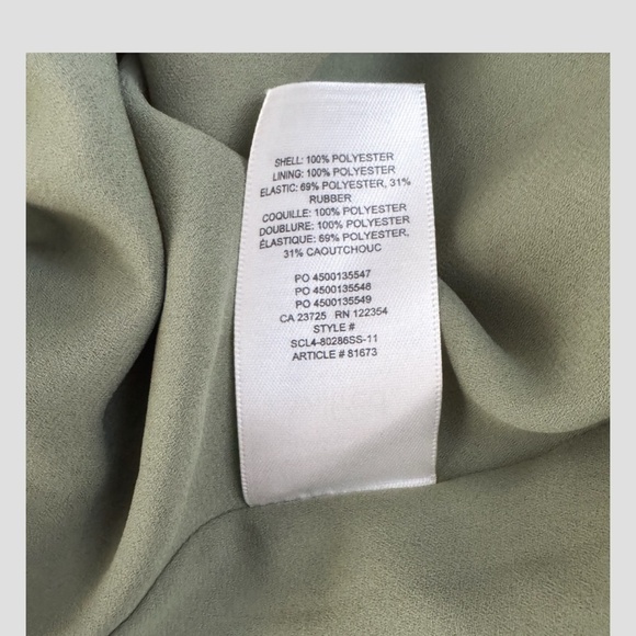 NWT Aritzia Wilfred Tempest Dress Plus Size Sage Multi Long Sleeve Shirred Top - Picture 13 of 16